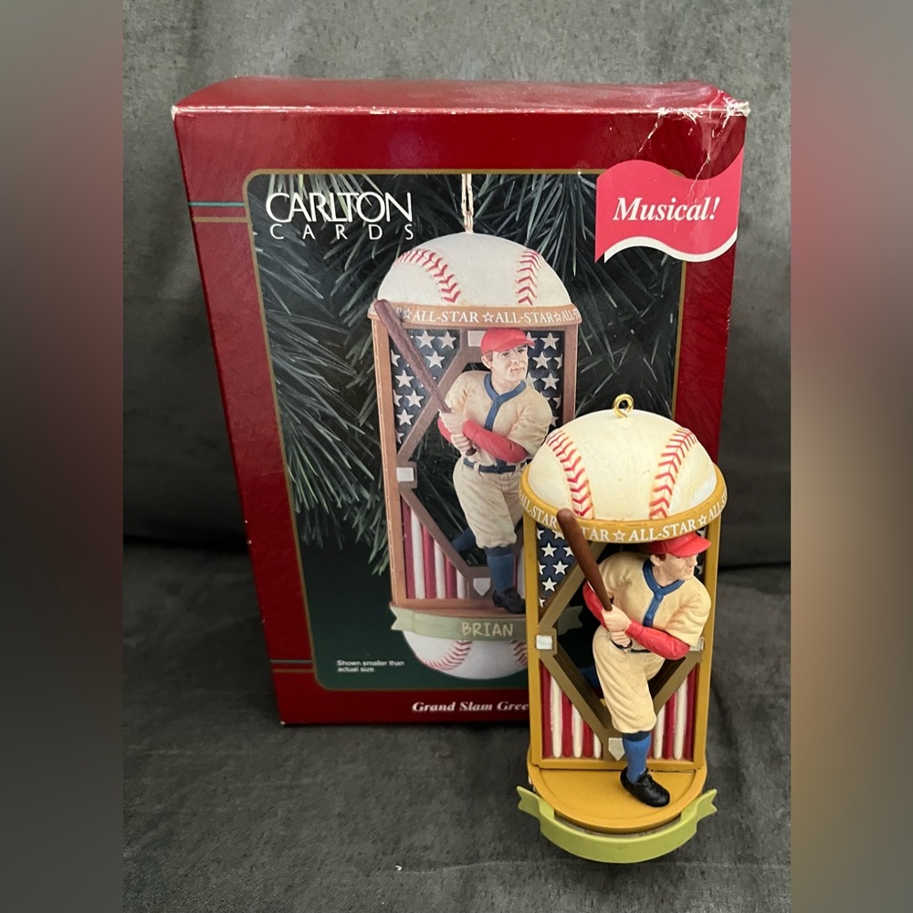 Ornament Carlton Cards Baseball Grand Slam Greeting
